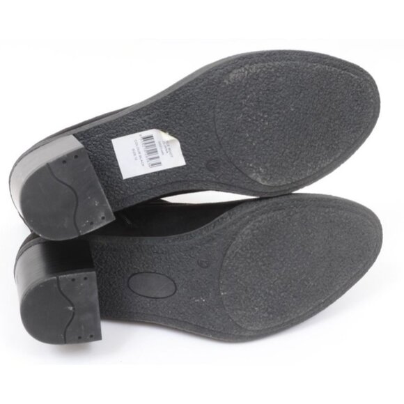 Evans Women's 12 WIDE FIT Eliana Ankle Boot Flat Minimalist Moto Vegan Leather - Picture 6 of 9